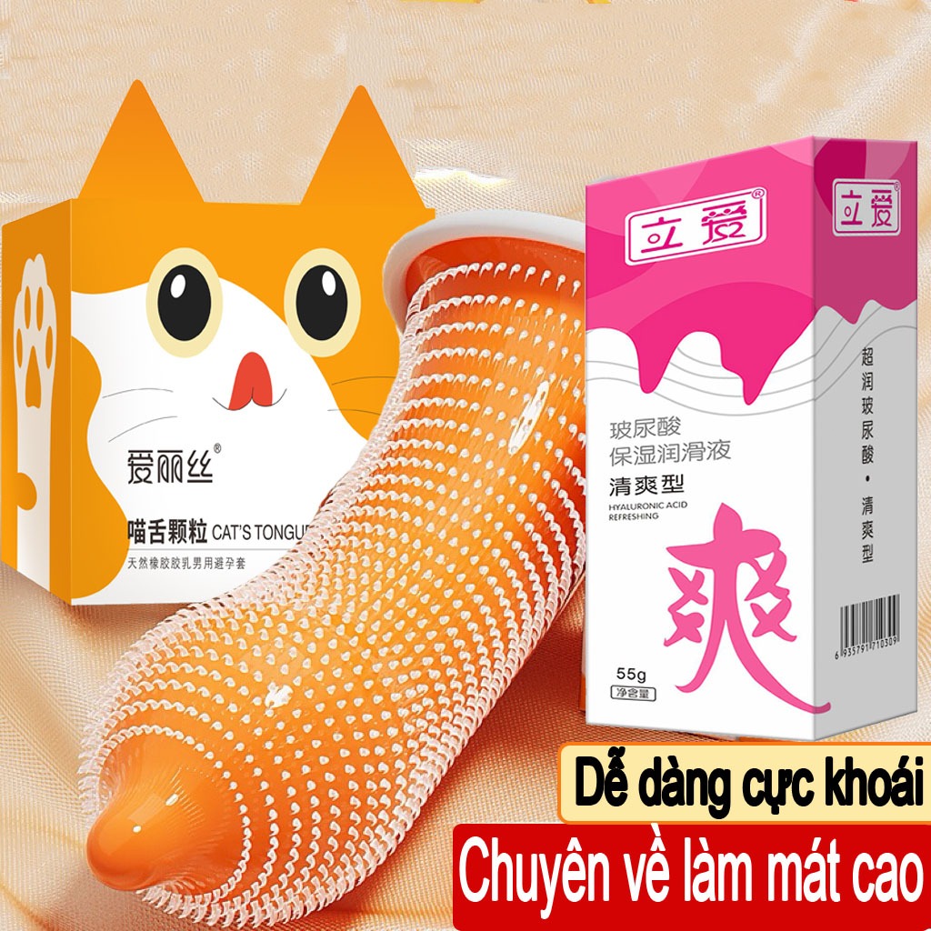 Bao Cao Su Gai Mèo Siêu Mỏng Thế Hệ Mới - Lưỡi Gai Mềm Lớn Tăng Cảm Giác - Hộp 12 Chiếc Kéo Dài Khoái Cảm