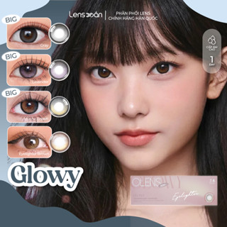  LENS 1 NGÀY tự nhiên LENS XOẮN kính áp tròng cận hiệu ứng phủ bóng GIÃN TRÒNG OLENS BIG GLOWY VÀ EYELIGHTER GLOWY 