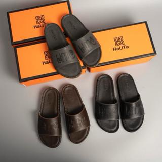 Dép Nam Da Nhúm Halita ,in Vân Thái  Mềm mại, Đế Răng Cưa bám đường tốt , khâu chỉ toàn bộ.