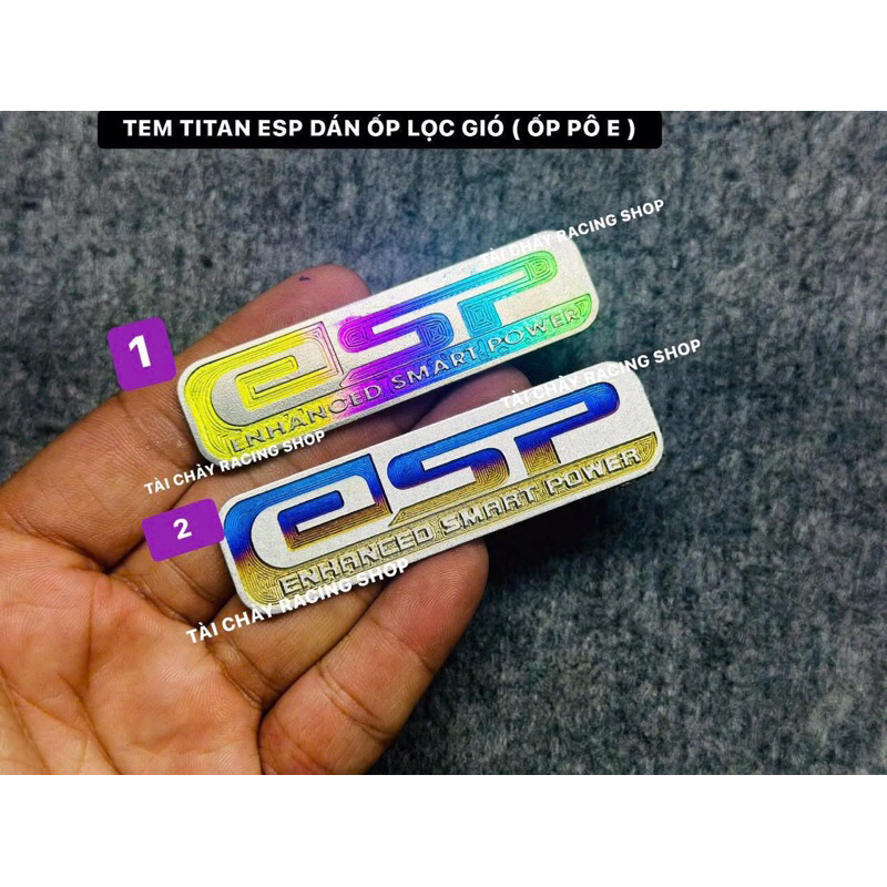 [ 1 MIẾNG ] TEM ESP DÁN PÔ E ( ỐP LỌC GIÓ ) TITAN