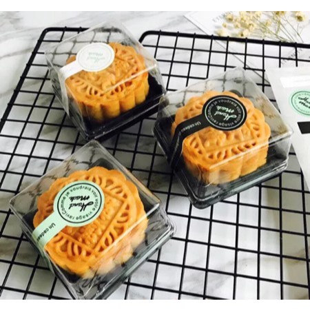 Set 50 Hộp Bánh Vuông Đế Đen Nắp Trong - Đủ size - Đựng Xôi, Rau câu, Bánh trung thu...