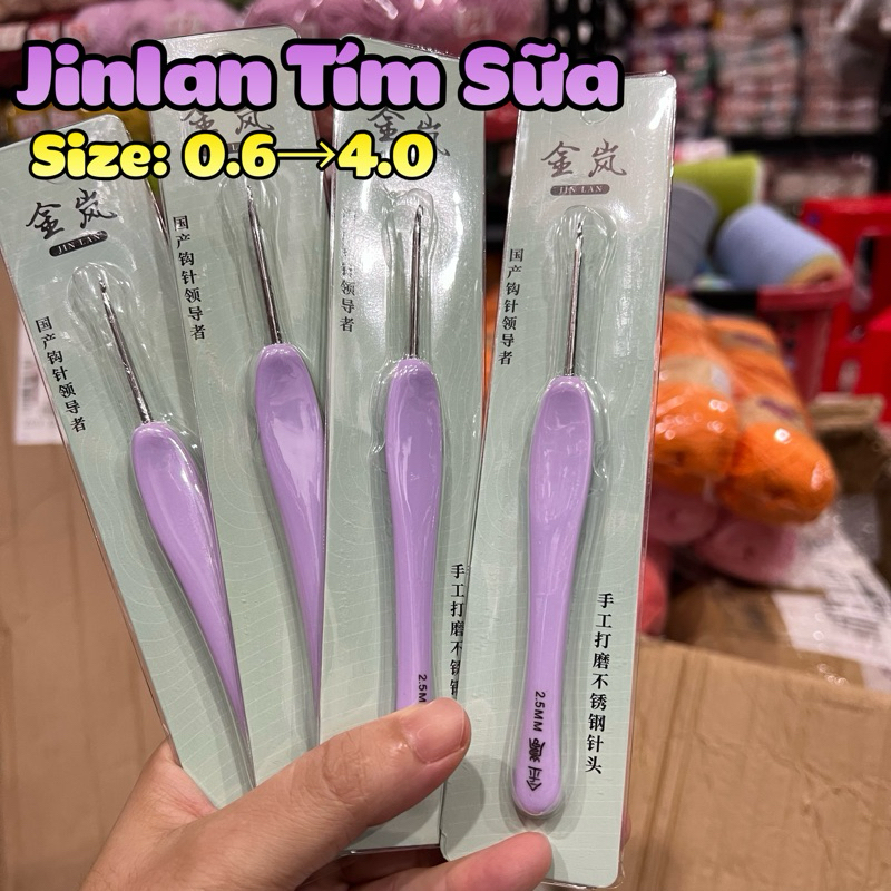 [SẴN] Kim móc Jinlan nhựa màu tím sữa