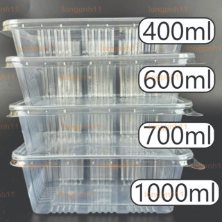 Set 50 hộp nhựa sọc kèm nắp làm rau câu ngàn lớp, đựng thạch, nhựa trong suốt, Tân hiệp hưng, 400ml 600ml 700ml 1000ml.