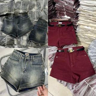 Quần short jean nữ co dãn lai bèo to túi ngang cạp lưng cao ôm body hách dáng thời trang nữ hotgirl SML