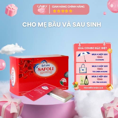 Avisure Safoli – Bổ Sung Sắt & Acid Folic Chính Hãng Cho Mẹ Bầu Mẹ Cho Con Bú Và Người Thiếu Máu