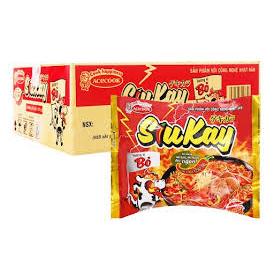 Thùng 24 Gói Mì Tôm Siukay Acecook 128 Gam – Mì Siêu Cay Cấp Độ Mạnh, Sợi Dai Ngon, Đậm Vị Xốt Ớt