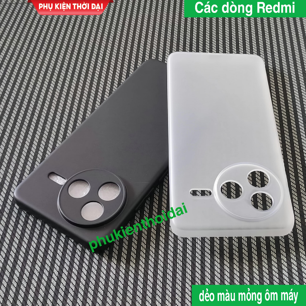 Ốp lưng Redmi K80 / K80 Pro / Note 12 Turbo / K90 / K90 Pro Max TPU dẻo siêu mỏng ôm khít máy