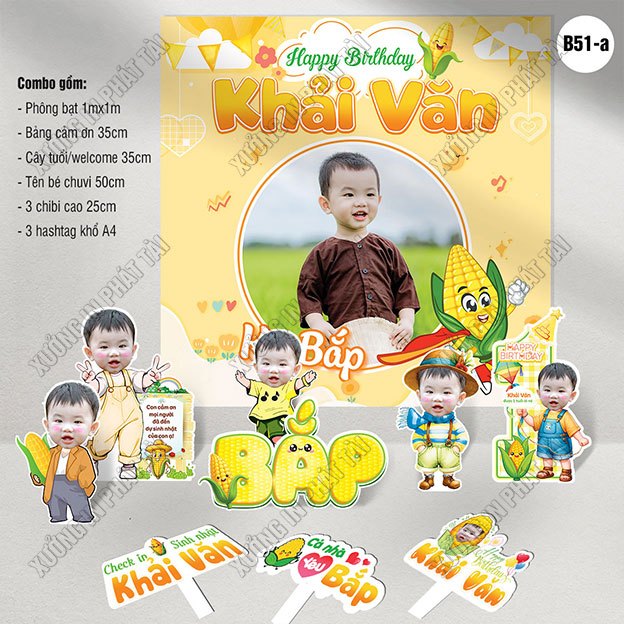 B51 - Combo sinh nhật Bắp bé trai