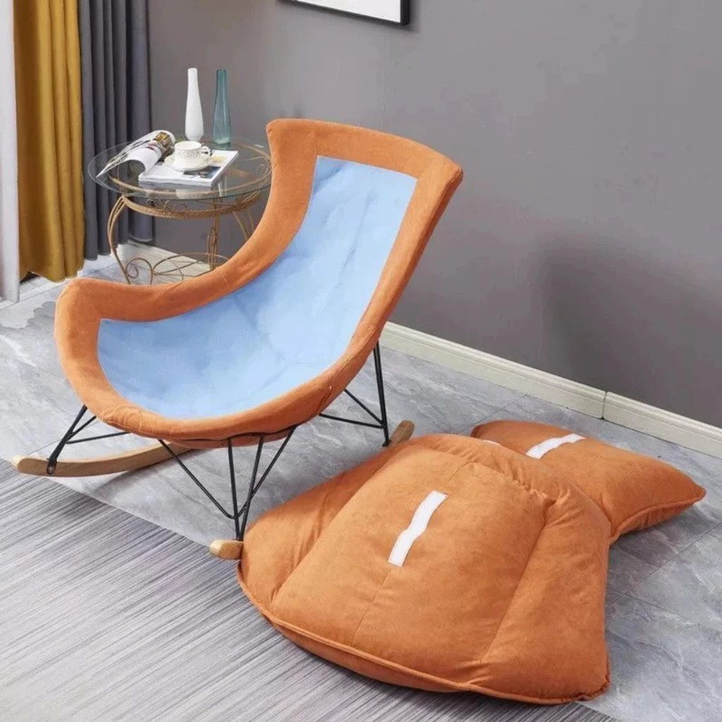 Ghế lười bập bênh thư giãn nhập khẩu,Ghế bập bênh Sofa đọc sách  decor phòng Tặng Kèm Đôn Gác Chân | BigBuy360 - bigbuy360.vn