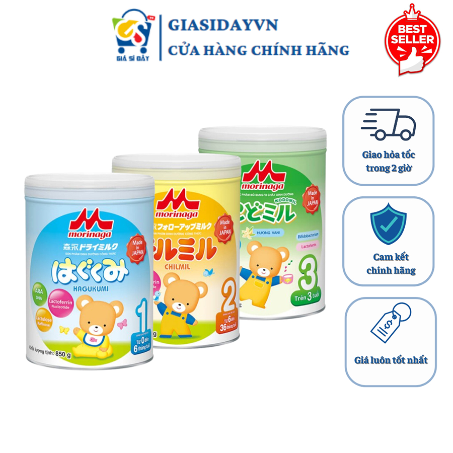 [Exp 2027] Sữa Morinaga NHẬP KHẨU Nhật Số 1, 2, 3 800g, 320g - Sữa Bột Công Thức