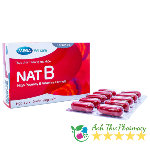 Viên uống bổ sung vitamin B Tổng Hợp ( B1 B6 B12 ) Nat B giúp giảm căng thẳng, mệt mỏi, suy nhược (H