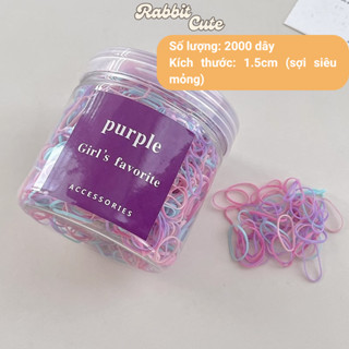  Hộp chun buộc tóc cho bé siêu mỏng và dai không dễ đứt mang đi học đi chơi Rabbit Cute 