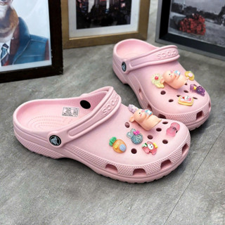  Dép Cross Classic Tặng 12 Charm Xinh Xắn Dép Cross Đế Thấp Nữ Êm Ái Cross Nữ Chống Trơn Trượt 