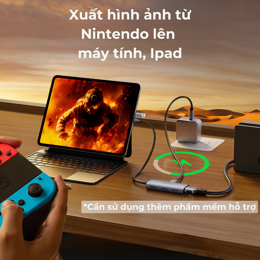 HDMI Capture, Video capture card, Card ghi hình chơi game nintendo, Type C + USB 3.0 | BigBuy360 - bigbuy360.vn