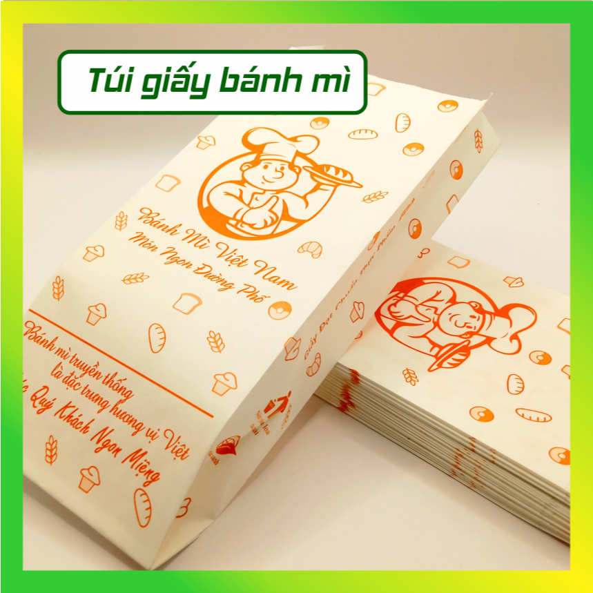 ( combo 5 lốc = 500 cái) túi giấy bánh mì - VUI VUI STORE