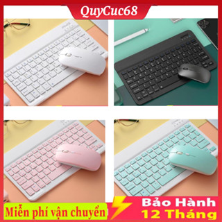  Bộ bàn phím chuột không dây bluetooth 10 Inch đầy màu sắc cho Android   ios   IPad   Macaron   máy tính bảng 
