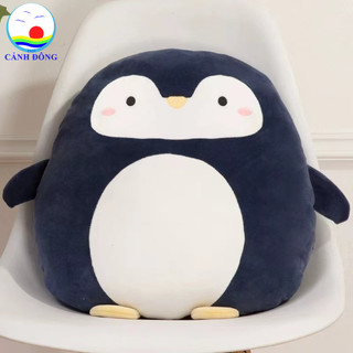  Gối tựa chim cánh cụt Cảnh Đông – Vải lông nhung mềm êm lưng – Gối ôm sofa gối đầu quà tặng 