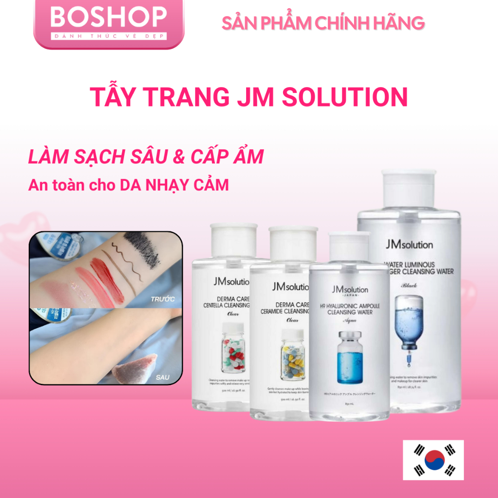 Nước Tẩy Trang JM Solution Hyaluronic Ceramide Centella Ampoule H9 500ml