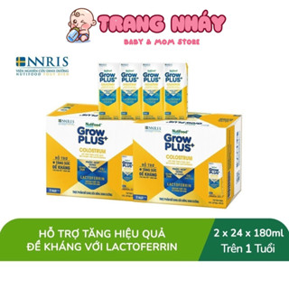 Combo 2 Thùng 24 hộp Sữa bột pha sẵn Nutifood Sweden GrowPLUS+ Colostrum Lactoferrin