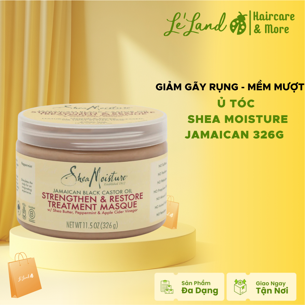 Mặt nạ dưỡng tóc SheaMoisture Grow Restore Treatment Masque Jamaican Black Castor Oil Shea Moisture