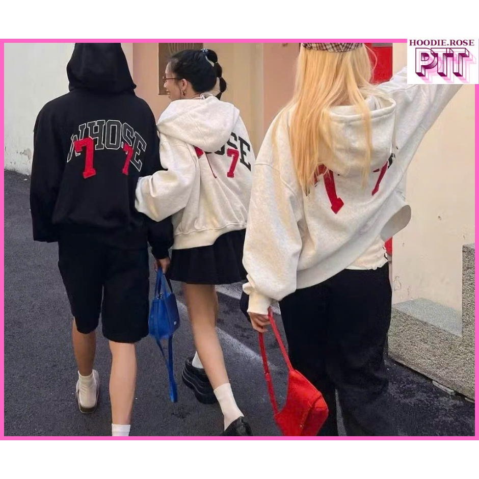 ÁO KHOÁC HOODIE , FROM CHUẨN NAM NỮ , HOẠ TIẾT IN CHỮ WHOSE 77 , MẪU MỚI