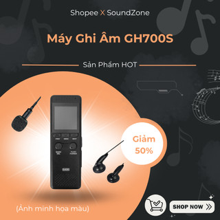 Máy Ghi Âm Chuyên Nghiệp GH700S- Màn LCD Sắc Nét- Lọc Âm Thanh Cực Tốt- Dung Lượng Bộ Nhớ Cao- Pin 110 Giờ. BH 12T