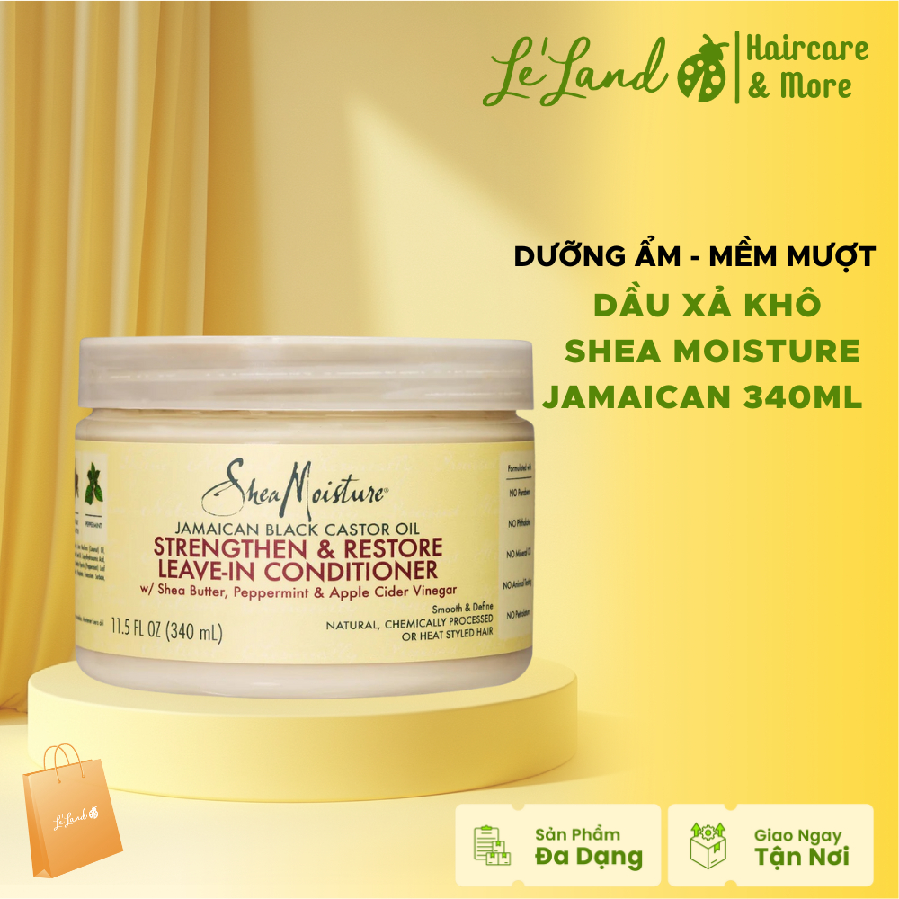 [CHAT TRƯỚC KHI ĐẶT] Xả khô SheaMoisture Shea Moisture Jamaican Black Castor Oil Leave-In Conditione