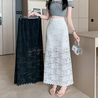    MONALIZA   Chân Váy Ren Chân Váy Dài Chân Váy Chữ A Hai Lớp 