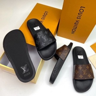  Dép Quai Ngang Louis Vuitton Monogram Luxury Hot Trend  Dép Nam LV + GC Đế Cao Su Siêu Êm 