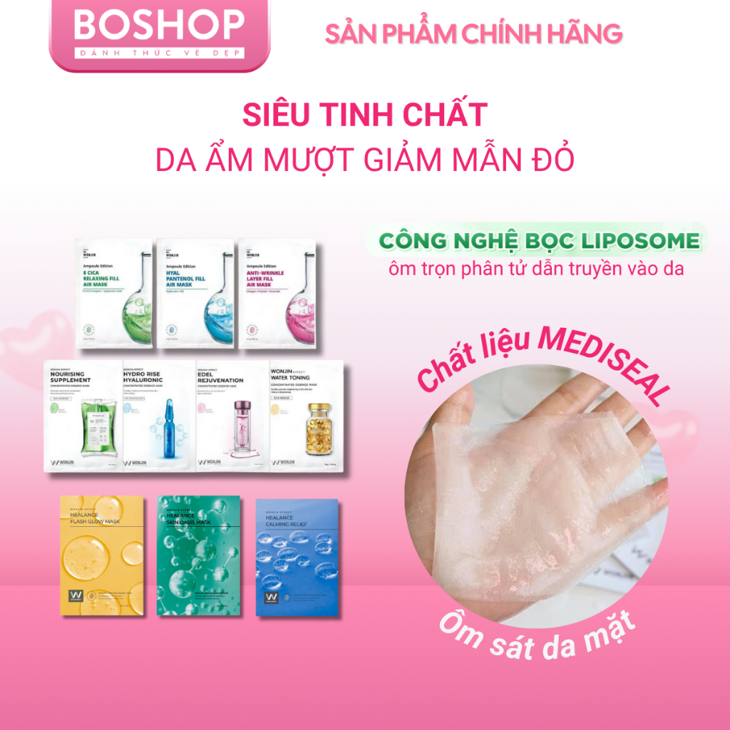 Mặt Nạ Wonjin Dưỡng Da Chuyên Sâu, Siêu Tinh Chất Wonjin Essence & Air Mask
