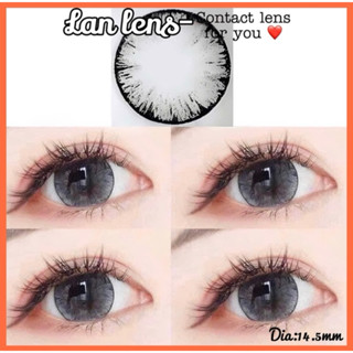 (Có cận 0-6)Kính áp tròng Lens Xám Mắt mèo hot -Lan lens.