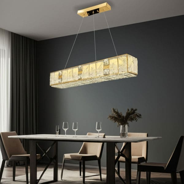 Đèn thả bàn ăn pha lê dài cao cấp L800mm DR-NB9211