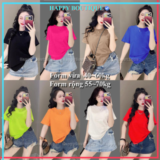   40~70kg  Áo Thun Trơn Thái Nữ Cotton 100%  Mã A  Mặc Đôi Nhóm Mềm Mịn Mát Co Dãn 4c Cá Tính Độc Đáo  BASIC  