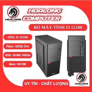  BỘ MÁY TÍNH I3 12100 RAM 32GB NVME 500GB MAIN H610 NEW BH 3 NĂM 