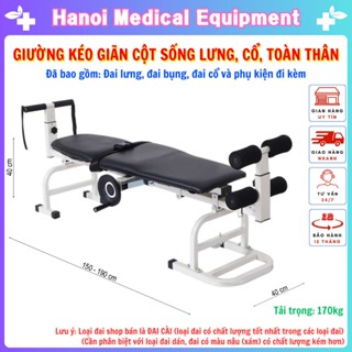 Giường kéo giãn cột sống thắt lưng đốt sống cổ cao cấp đã gồm dây đai [QYC-01]
