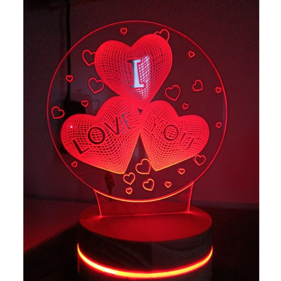 Đèn led 3d hình trái tim
