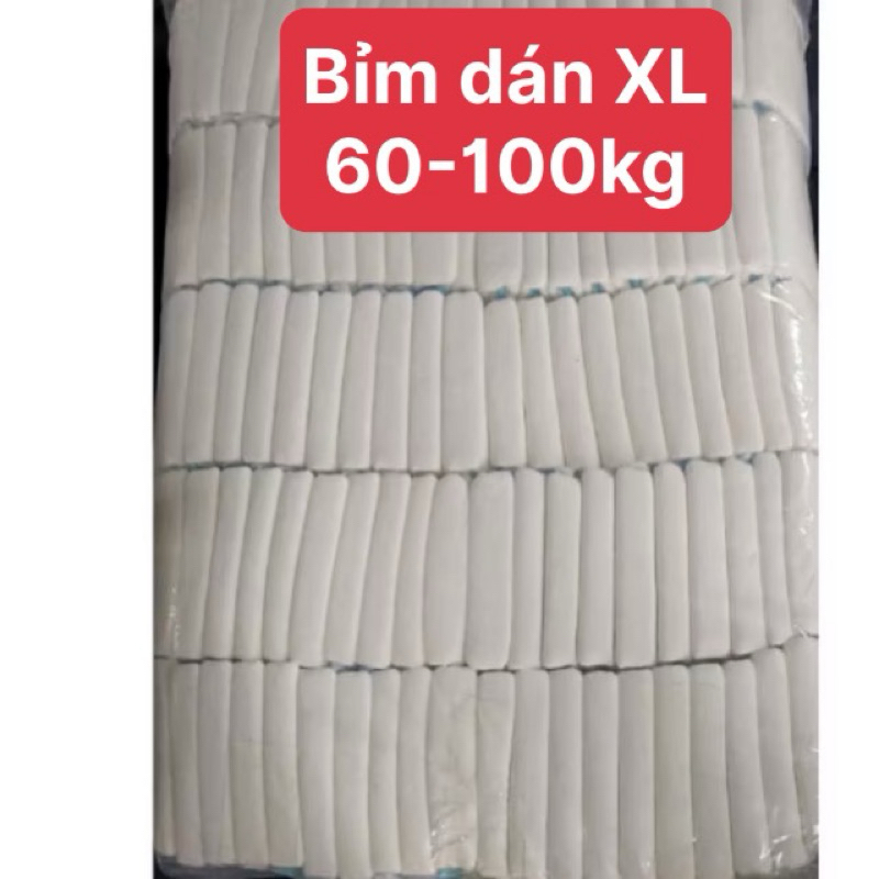Combo 100 miếng bỉm dán Trần XL 60-100kg