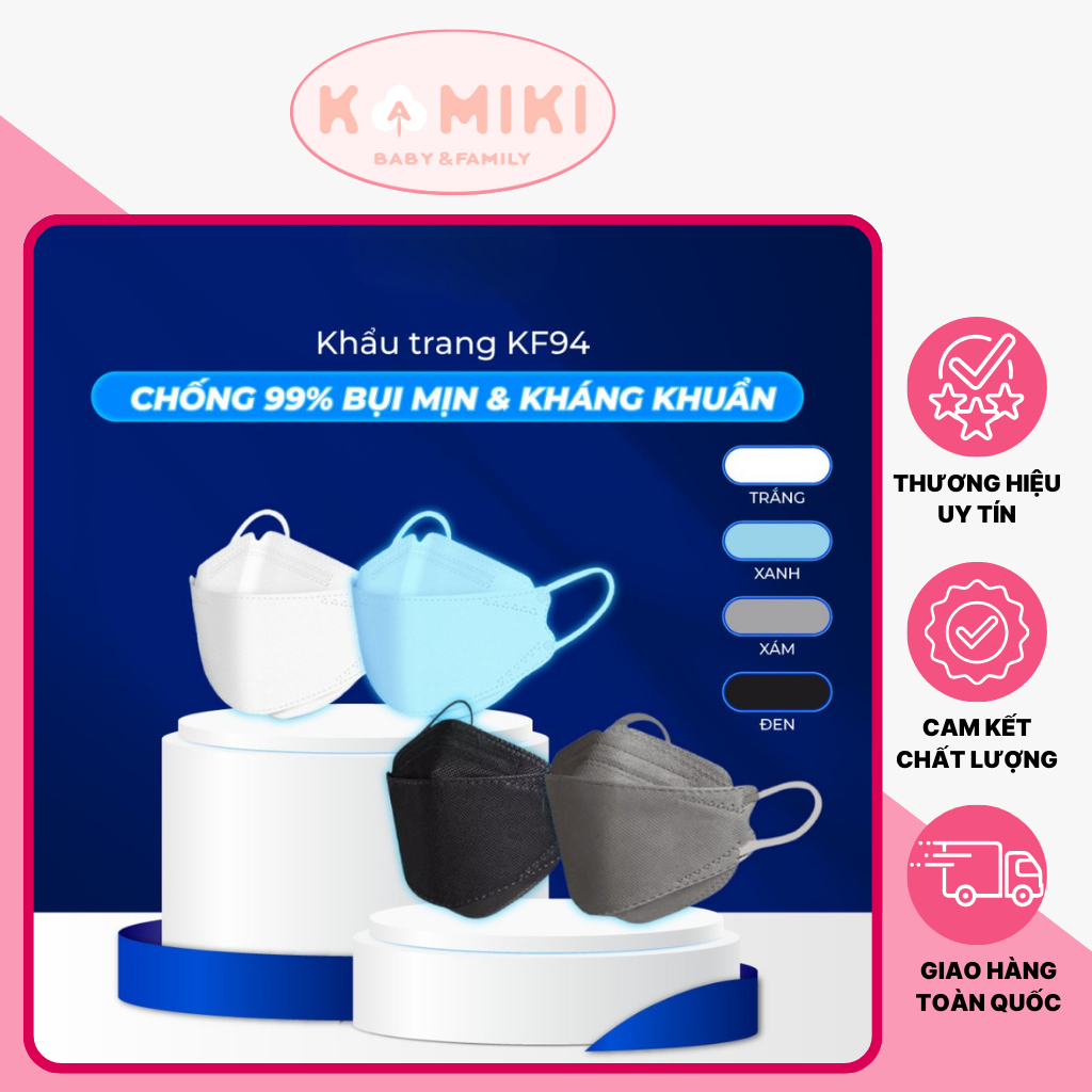 50 Cái Khẩu Trang Y Tế Kf94 Thùng 300 Cái, Khẩu Trang 4 Lớp Chuẩn Đẹp |Kamiki Baby & Family