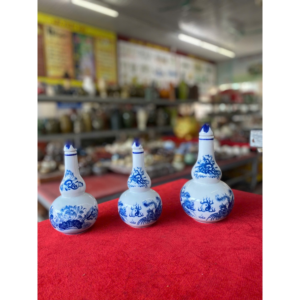 Nậm rượu sứ men lam BT(ảnh thật chụp tại shop)