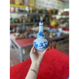 Nậm rượu sứ men lam BT(ảnh thật chụp tại shop)