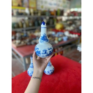 Nậm rượu sứ men lam BT(ảnh thật chụp tại shop)