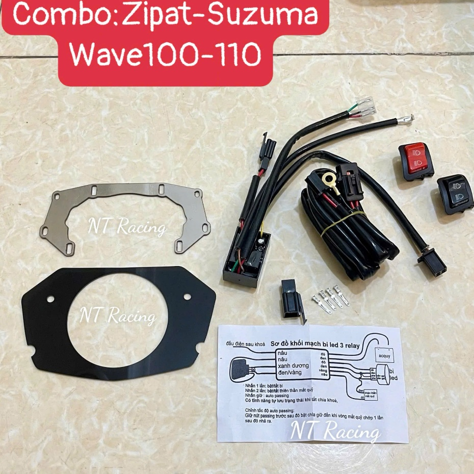 Pat , dưỡng làm bi trên chóa 2 tầng Wave zipat Ex150 , 155