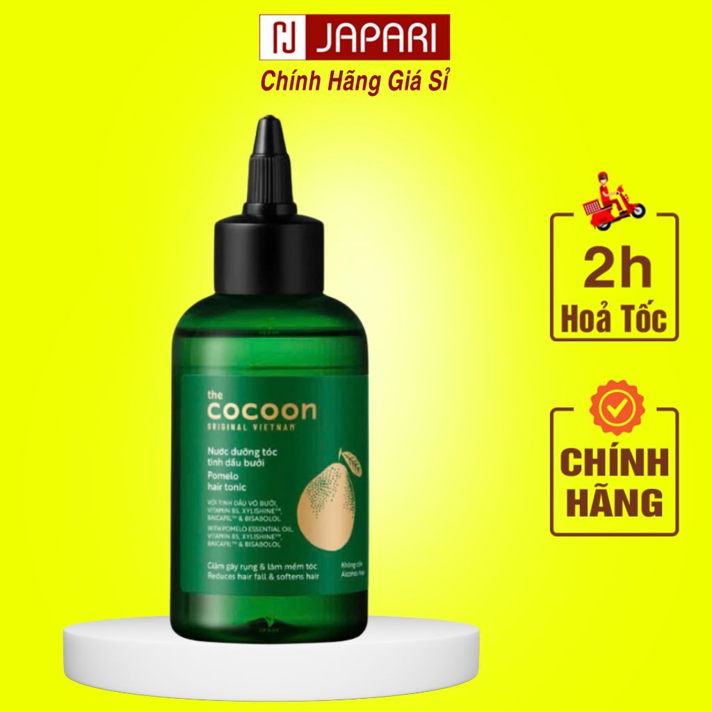  Tinh Dầu Bưởi Mọc Tóc Cocoon 140ml CHÍNH HÃNG- Xịt Dưỡng Tóc Bưởi Giảm Rụng Tóc Dầu Bưởi Tóc JAPARI 