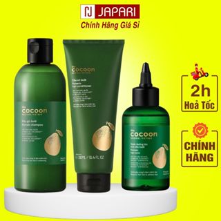 Dầu Gội Bưởi Cocoon + Xịt Tinh Dầu Bưởi Dưỡng Tóc Cocoon+Dầu Xả Bưởi-Bộ Dầu Gội Cocoon Ngăn Rụng Tóc Kích Mọc Tóc Japari