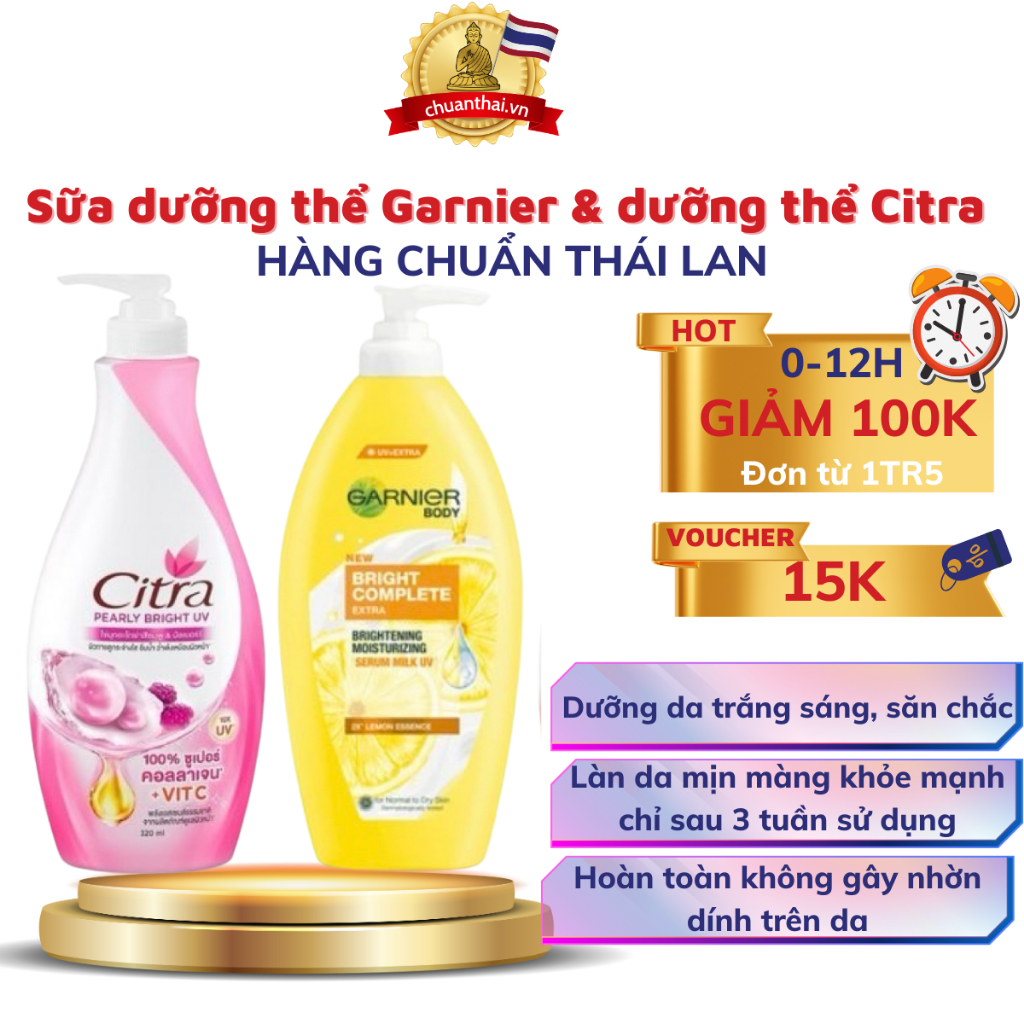 Sữa dưỡng thể Garnier & dưỡng thể Citra Thái Lan chuanthai.vn - CT134