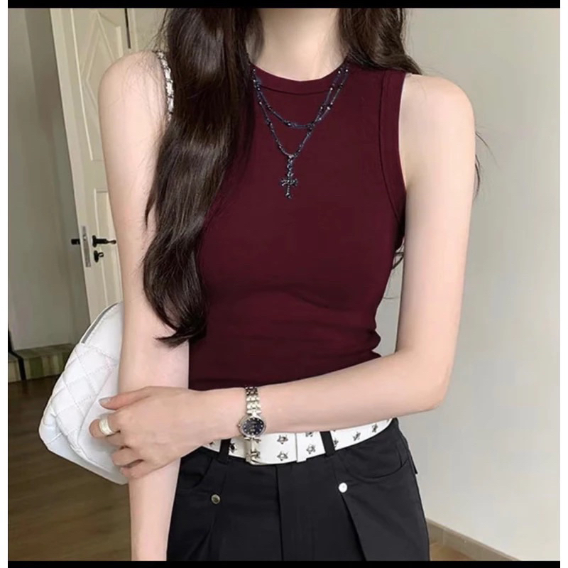 Áo Ba Lỗ Nữ Cotton Mịn Mát LENOGI, Áo 2 Dây Nữ Bản To, TankTop Nữ Phù Hợp Đi Tập Đi Chơi M681 | BigBuy360 - bigbuy360.vn