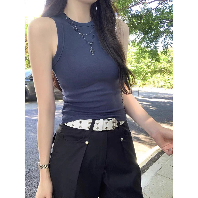 Áo Ba Lỗ Nữ Cotton Mịn Mát LENOGI, Áo 2 Dây Nữ Bản To, TankTop Nữ Phù Hợp Đi Tập Đi Chơi M681 | BigBuy360 - bigbuy360.vn
