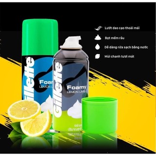 Bọt cạo râu Gillette 175g hương chanh, bạc hà - Hàng chính hãng