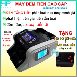 Máy đếm tiền cao cấp Glory TSP 82PRO, đếm tổng tiền, phát hiện tiền giả, tiền lẫn loại
