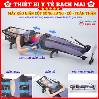 [TAY QUAY + ĐAI KÉO] Giường Kéo Giãn Cột Sống Lưng, Cổ, Toàn Thân FREESK, Máy Tập Tăng Chiều Cao Cơ Thể